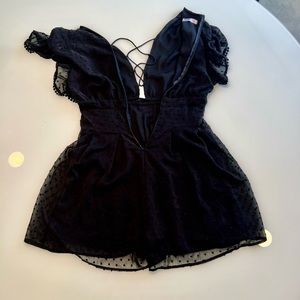 Shorts romper black lace medium Copperose